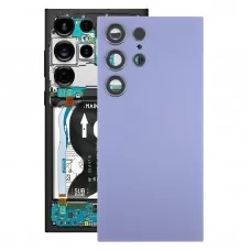 För Samsung Galaxy S24 Ultra SM-S928B OEM batteribaksida med kameralinsskydd (grå)